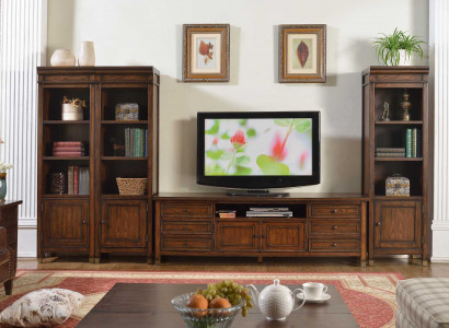 Living Room Set Wall Shelf Sideboard Sideboards 3x Display Cabinet Design 4-piece New