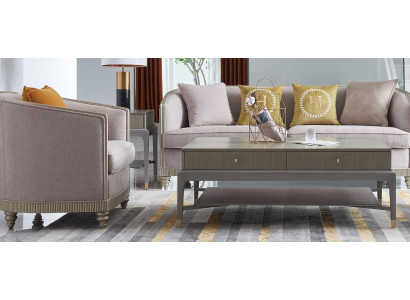 Upholstered Sofa Set 3+1 Seating Set Design Sofas Couches Textile Modern Sets