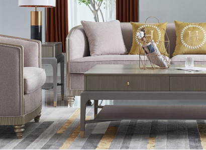 Upholstered Sofa Set 3+1 Seating Set Design Sofas Couches Textile Modern Sets