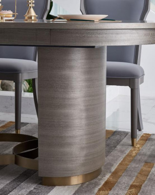 Classic Designer Dining Table + 4 Chairs Set Ensemble Room Group 5 pcs.