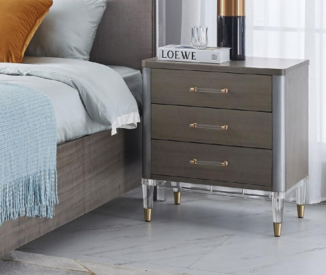Classic 3-piece bedroom set Classic bed + nightstand double bed