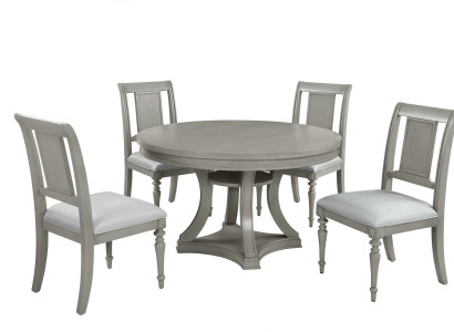Round dining table armchair set 4x dining group dining table suite luxury wood