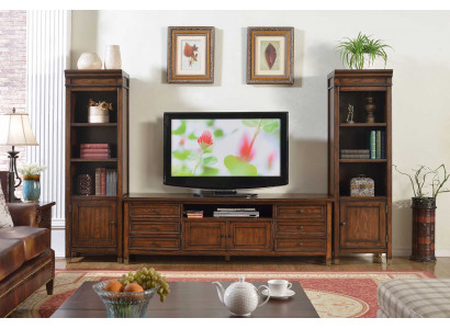 Living room wall sideboard design 2x low glass cabinet RTV sideboard sideboard 3-piece living room wall set