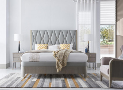 Bedroom set bed nightstand design modern luxury bed group