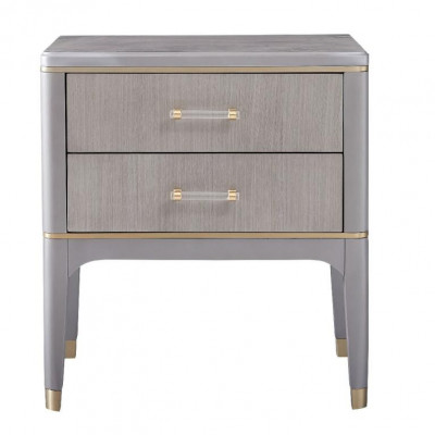 Bed 2x Nightstand 3-piece. Bedroom Set Design Modern Luxury Group