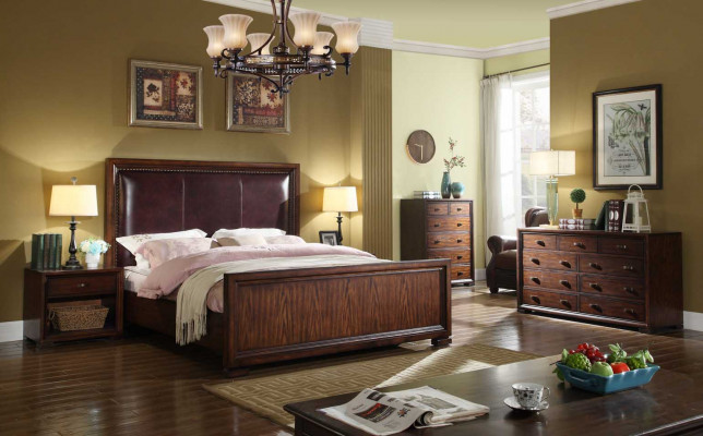 Bed 2x Nightstand 3-piece Bedroom Sets Designer Luxury Beds Complete Set