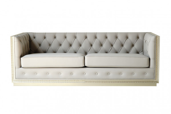 Chesterfield Living Room Sofas Italian Sofa Couch 3 Seater 220 cm Upholstery