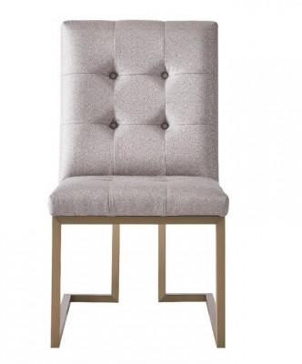 Designer dining room chair set metal textile armchair 6x lounge chairs