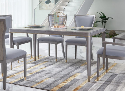 Armchairs Chair Set Group Dining Room Wood Upholstered Chairs 6x Armchair