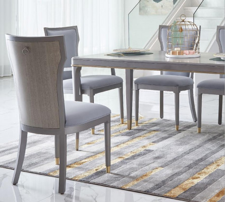 Armchairs Chair Set Group Dining Room Wood Upholstered Chairs 6x Armchair