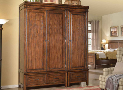 Wardrobe, 2x Clothes Wardrobe, Wooden Wardrobe, Solid Brown Wood, Cabinets, Bedroom