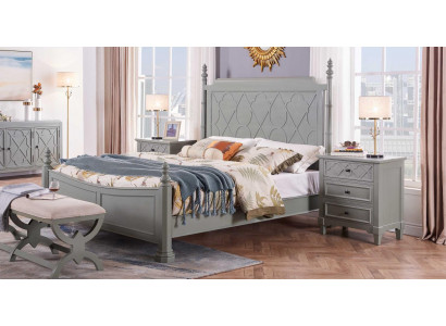 Classic bed, 2x bedside tables, 3-piece bedroom set, new luxury bed 150x200 new