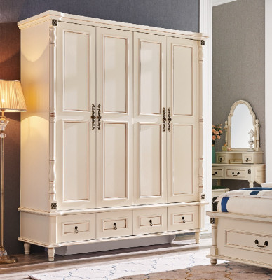 Bedroom set bed nightstand wardrobe chair dressing table design 6-piece set.