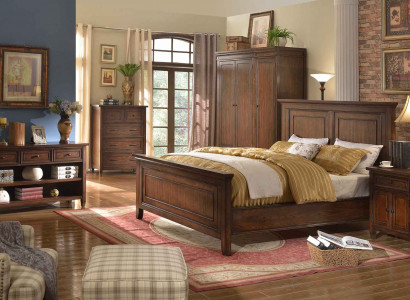Bed + 2x Nightstands 3-piece Bedroom Set Designer Luxury Bedroom Sets