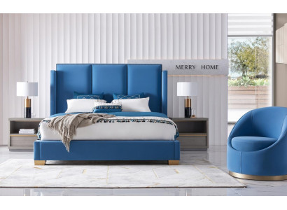 Bedroom luxury bed furniture 2x nightstand set beds Dubai hotel furniture