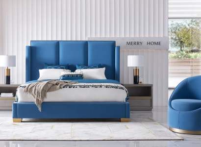 Bedroom luxury bed furniture 2x nightstand set beds Dubai hotel furniture