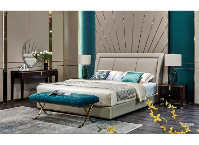 Classic bed 2x nightstand 3-piece bedroom set beds new luxury