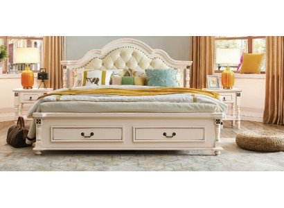 Bedroom set bed nightstand wardrobe hotel beds wood design 4-piece set.