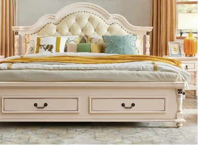 Bedroom set bed nightstand wardrobe hotel beds wood design 4-piece set.