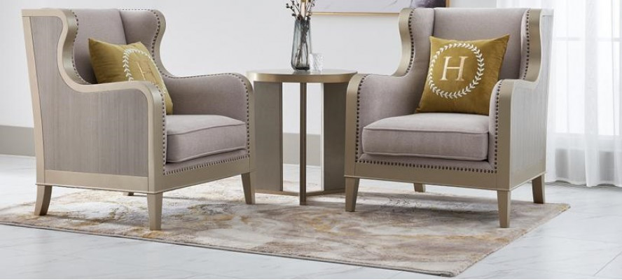 Armchair Set Upholstered Single-Seater 2x Lounge Club Design Chairs Luxury Furniture Hotel