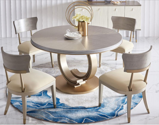 Designer dining table luxury dining room tables upholstery wood stainless steel table round