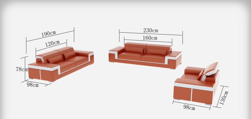 Modern living room sofa set couch seating arrangement 3+2+1 complete set new