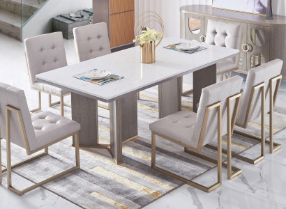 Luxury furniture dining table table dining room living room marble wood design