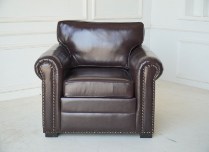 Design armchair leather luxury TV couch 1 seater sofa relax upholstered lounge new