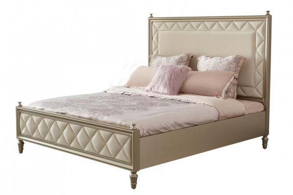Classic Bed Double Bed Designer Leather Hotel Upholstered Beds Textile Spouse