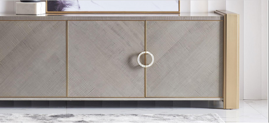 Dresser Designer Side Low Board Cabinet Decor Living Room Shelf