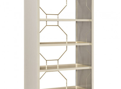 Regal partition shelves sideboard vitrine stainless steel wood luxury furniture