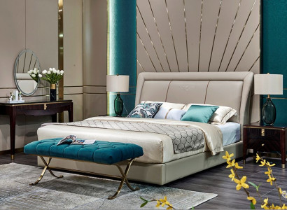 Bed Beds Upholstery Double Marriage Luxury Leather Modern Designer Bedroom Furniture