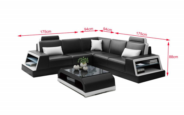 L-shaped sectional sofa G8045B corner sofa upholstered couch seat corner leather set modern.