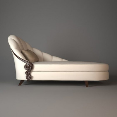 Elegant chaise longue lying Italian furniture wood Italian furniture