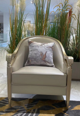 Armchair Italian style furniture decor furniture wood chair single-seater royal