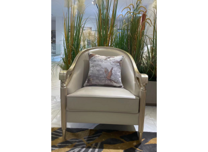 Armchair Italian style furniture decor furniture wood chair single-seater royal