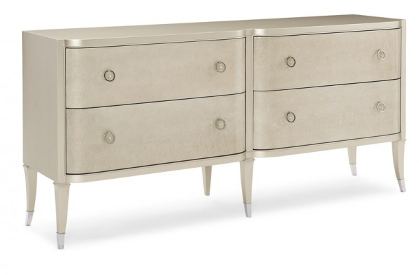 Modern chest of drawers luxury Italian design furniture upholstery wood console sideboard low