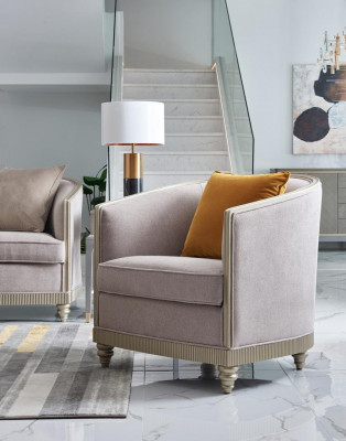 Armchair Single-seater Royal Chair Throne Upholstered Lounge Chairs Sofa Hotel