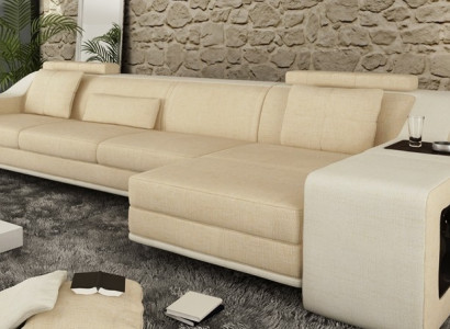 Design corner sofa, sofa couch, upholstery seat, corner suite, sofas, leather, textile, Themar BW