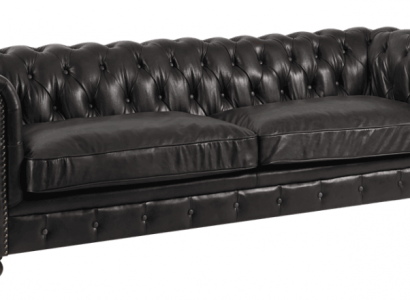 Chesterfield Sofa 3 Seater Modern Leather-Fiber Solid Wood Luxury Classic Style Furniture