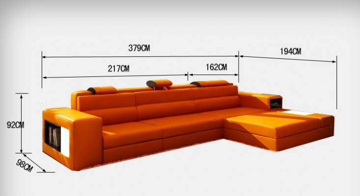 Leather sofa couch landscape corner sofa corner set design modern sofa B2006B
