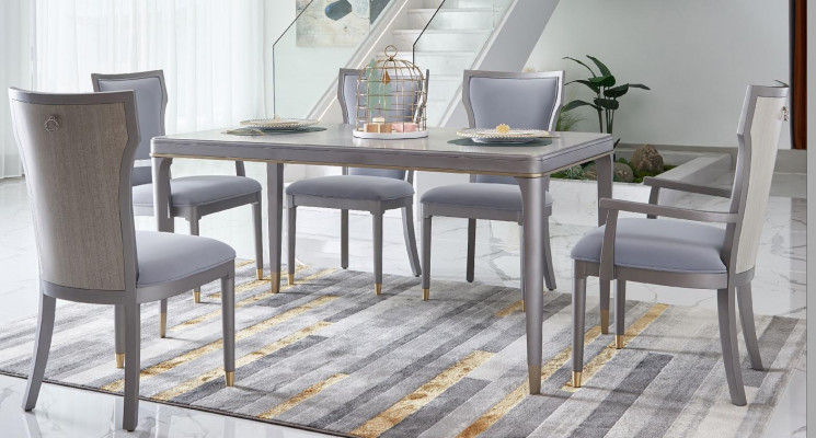 Luxury Furniture Dining Table Table Dining Room Living Room Wood Stainless Steel Design