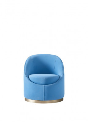 Blue Design Hotel Lounge Club Armchair Upholstered Chairs Living Room