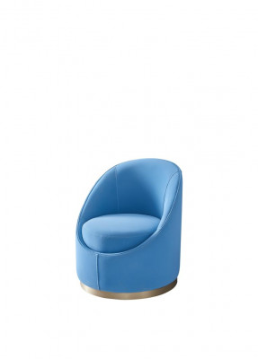 Blue Design Hotel Lounge Club Armchair Upholstered Chairs Living Room
