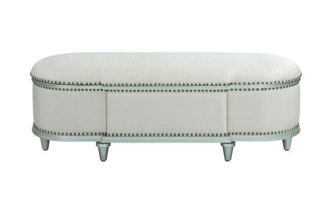 Oval ottoman trunk classic footstool footrest bench seat bench