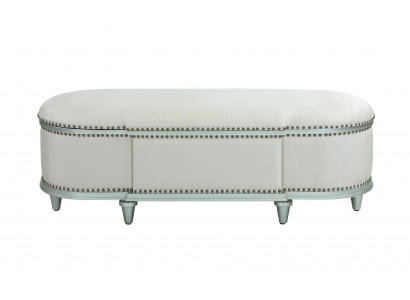 Oval ottoman trunk classic footstool footrest bench seat bench