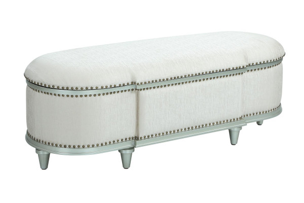 Oval ottoman trunk classic footstool footrest bench seat bench