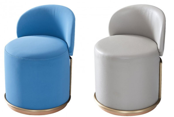 Stool Design Upholstered Footstool Ottoman Seat Leather Chaise Lounge Pouf