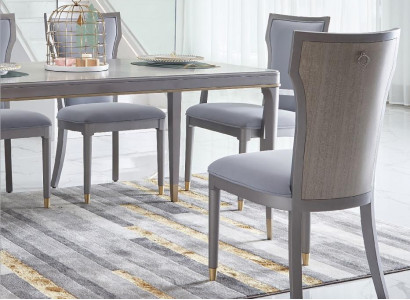 Luxury Design Upholstered Chair Chairs Office Seat Dining Room Wood Furniture