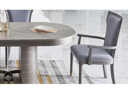 Chair Designer Set Seat Cushion Luxury Furniture Arm Chairs Wood Dining Room
